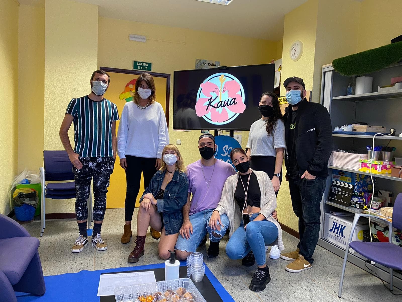 Yaiza López con la Asociación  Juvenil Cultural Kaua