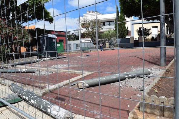 Obras plaza Domingo Cruz Cabrera