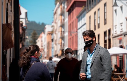 Luis Yeray Gutiérrez en una calle de La Laguna