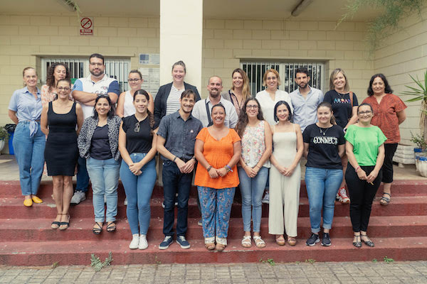 Idaira Afonso con el personal de La Laguna igualitaria y sostenible