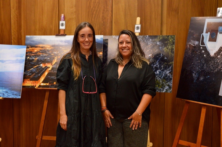 Afonso y Hormiga en la inauguración de la exposición