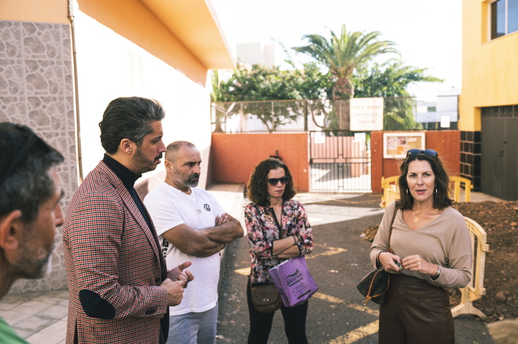 Luis Yeray Gutiérrez explica que la obra responde a una solicitud del antiguo equipo directivo del centro escolar y a los residentes en esta zona del barrio de Taco