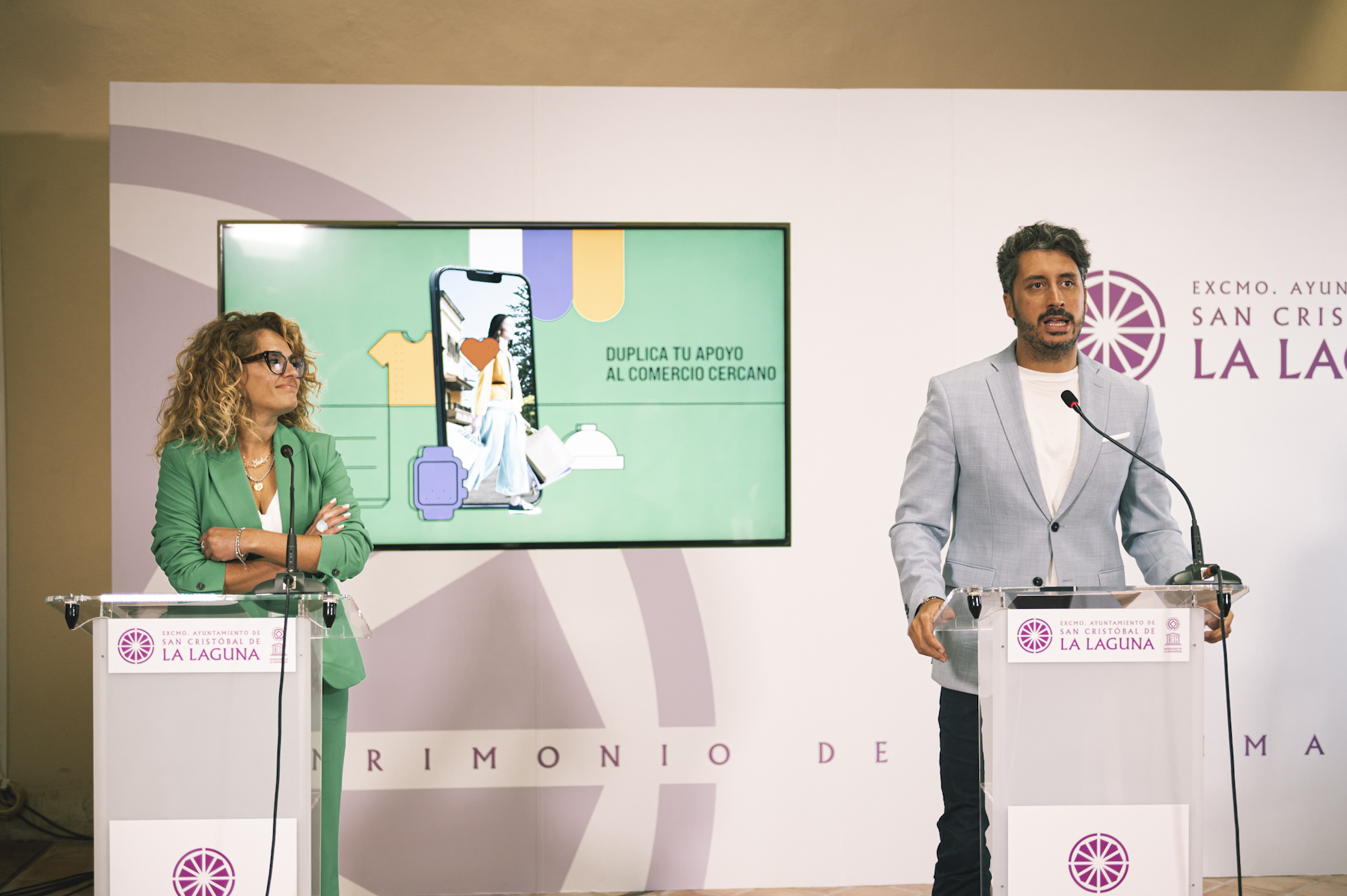 Aitami Bruno y Luis Yeray Gutiérrez en rueda de prensa_Archivo