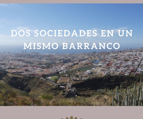 Cartel DOS SOCIEDADES EN UN MISMO BARRANCO