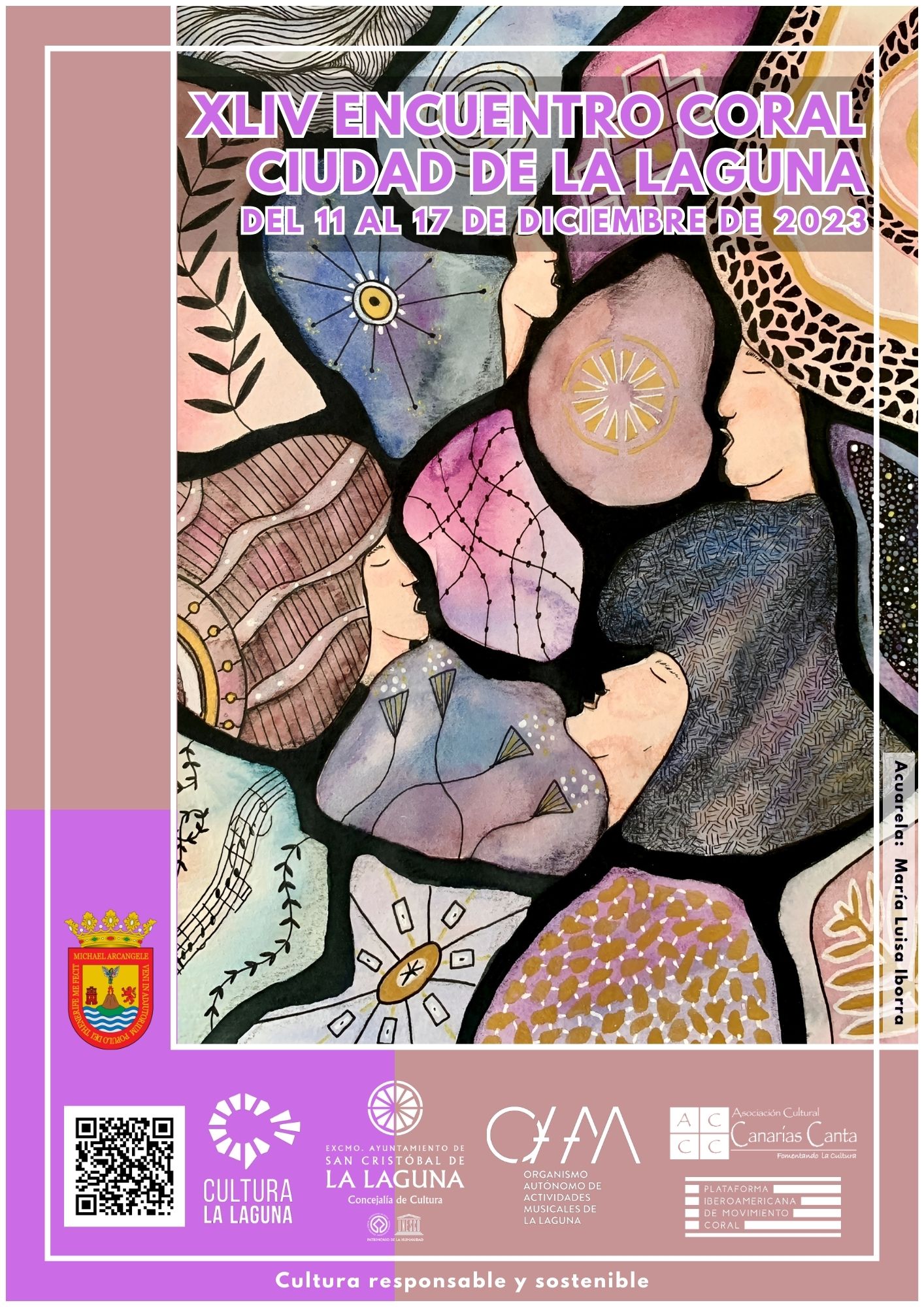 Cartel XLIV Encuentro Coral Ciudad de La Laguna