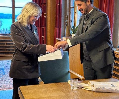 La alcaldesa de Oslo y el presidente del GCPHE