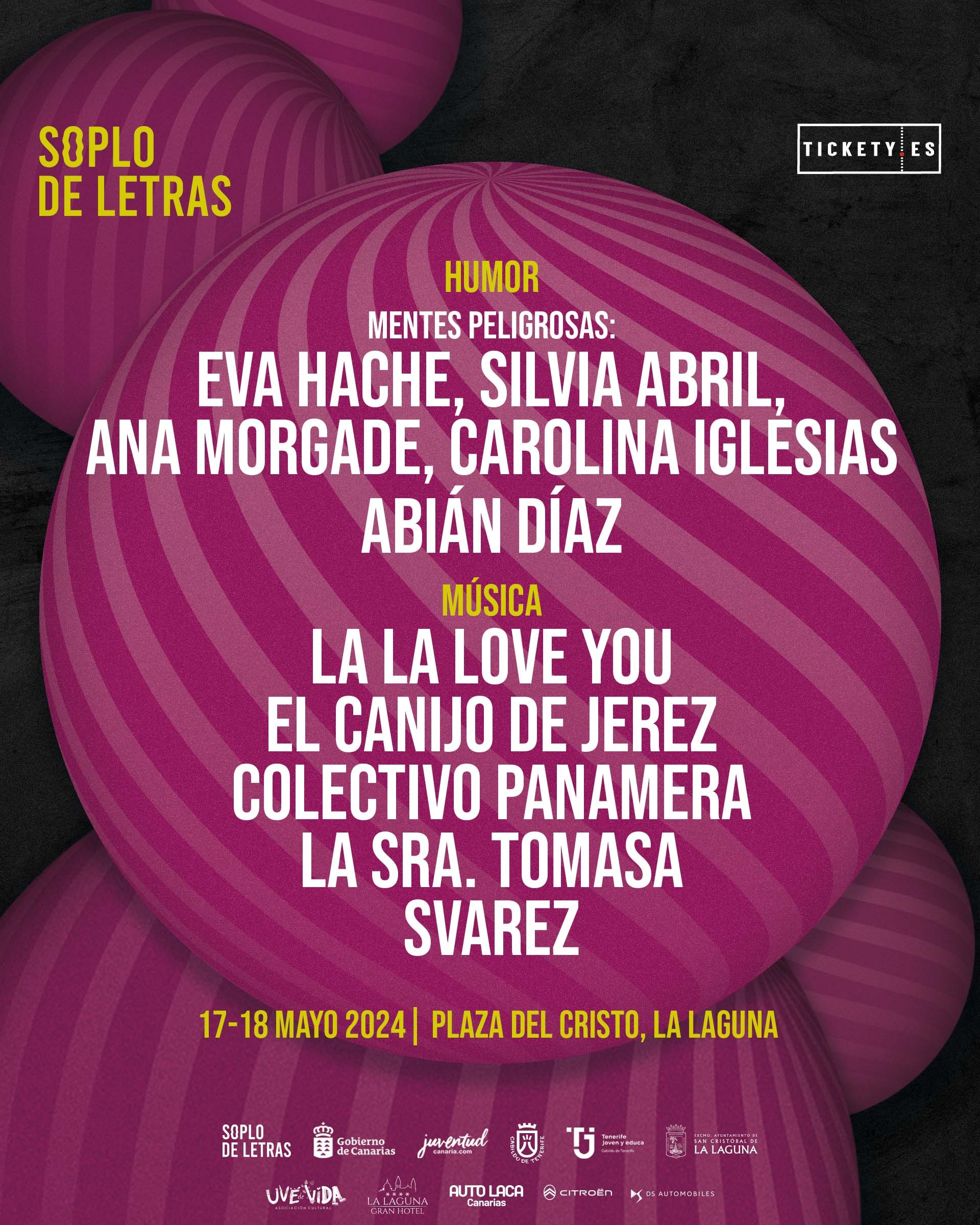 Festival Soplo de Letras - Cartel general