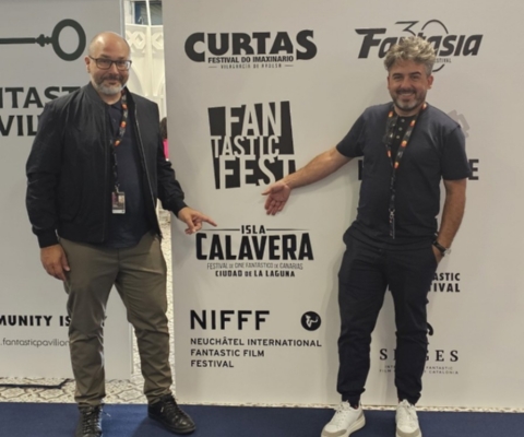 Daniel Fumero y Ramón González Trujillo, directores del Festival Isla Calavera, en Cannes