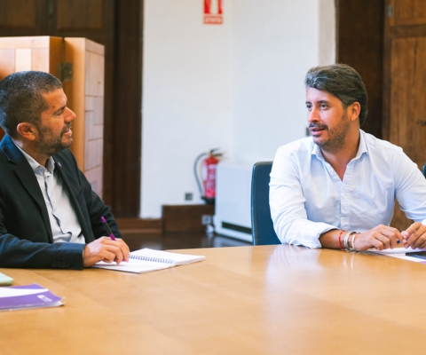 El rector Francisco García y el alcalde Luis Yeray Gutiérrez, en una imagen de archivo