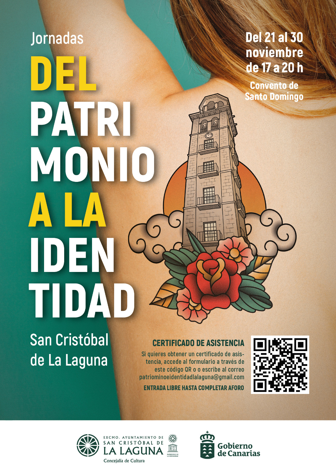 Cartel con QR inscripción